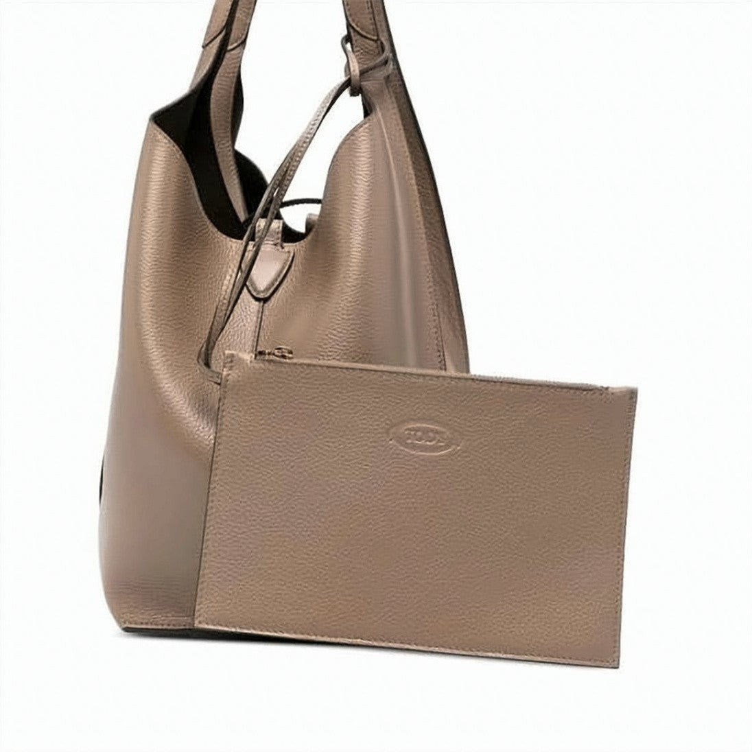 Tod's Structured Pebbled Calf Leather Small Shopper Bag