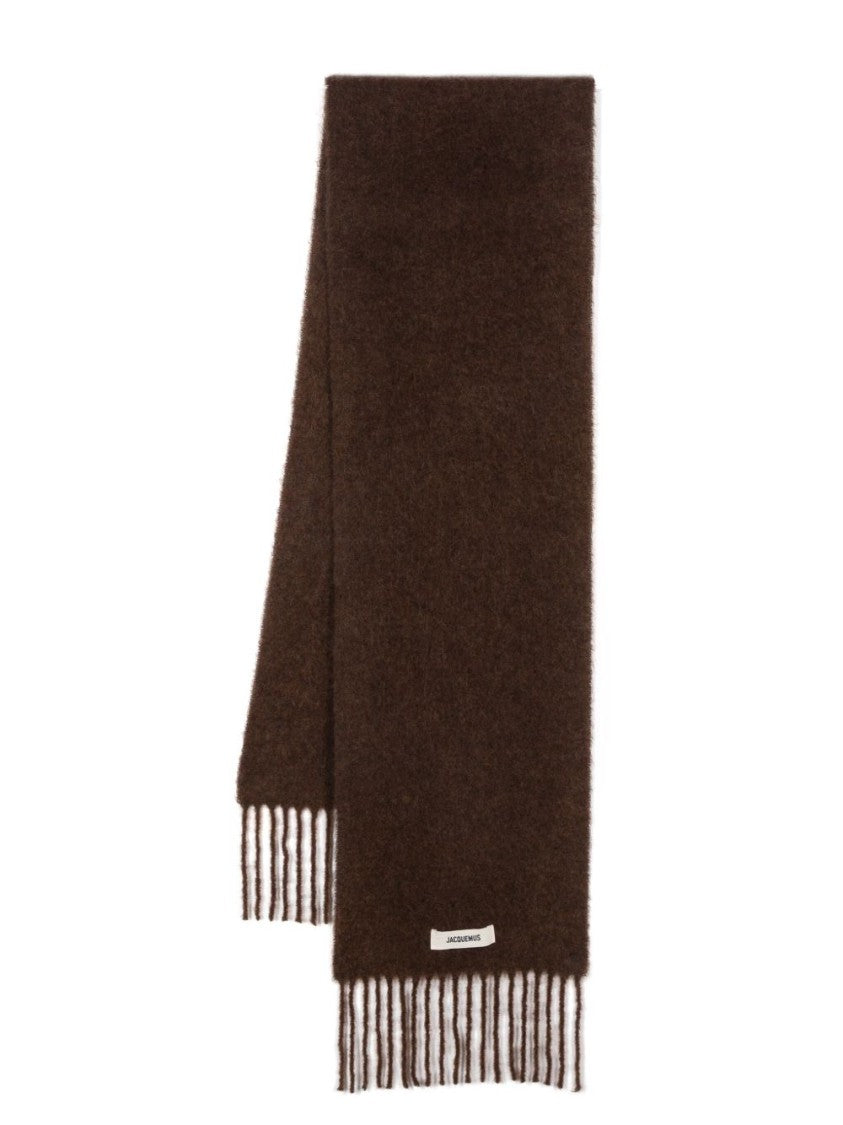 Jacquemus Plush Rectangular Scarves With Fringed Ends