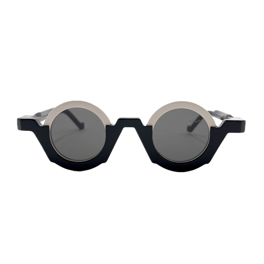 Vava Black Wl0080 White Label Bio-Acetate Round Sunglasses