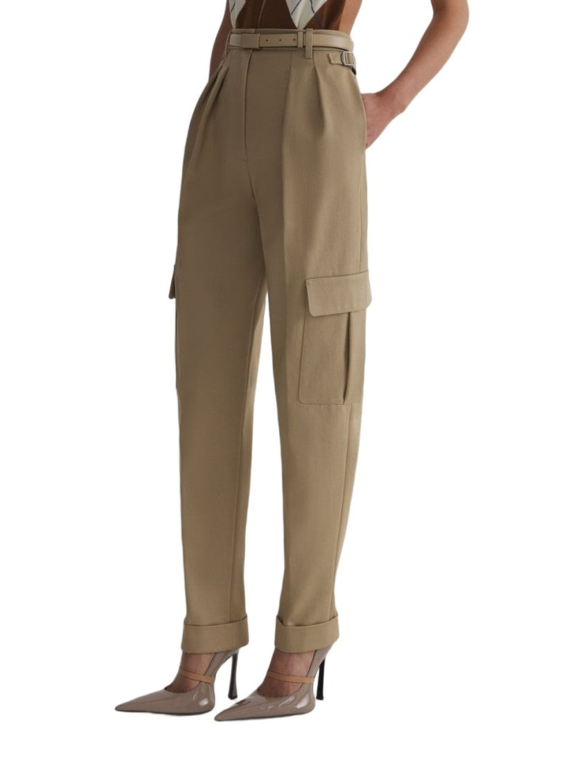Mugler High-Waisted Tailored Trousers With Cargo Pockets