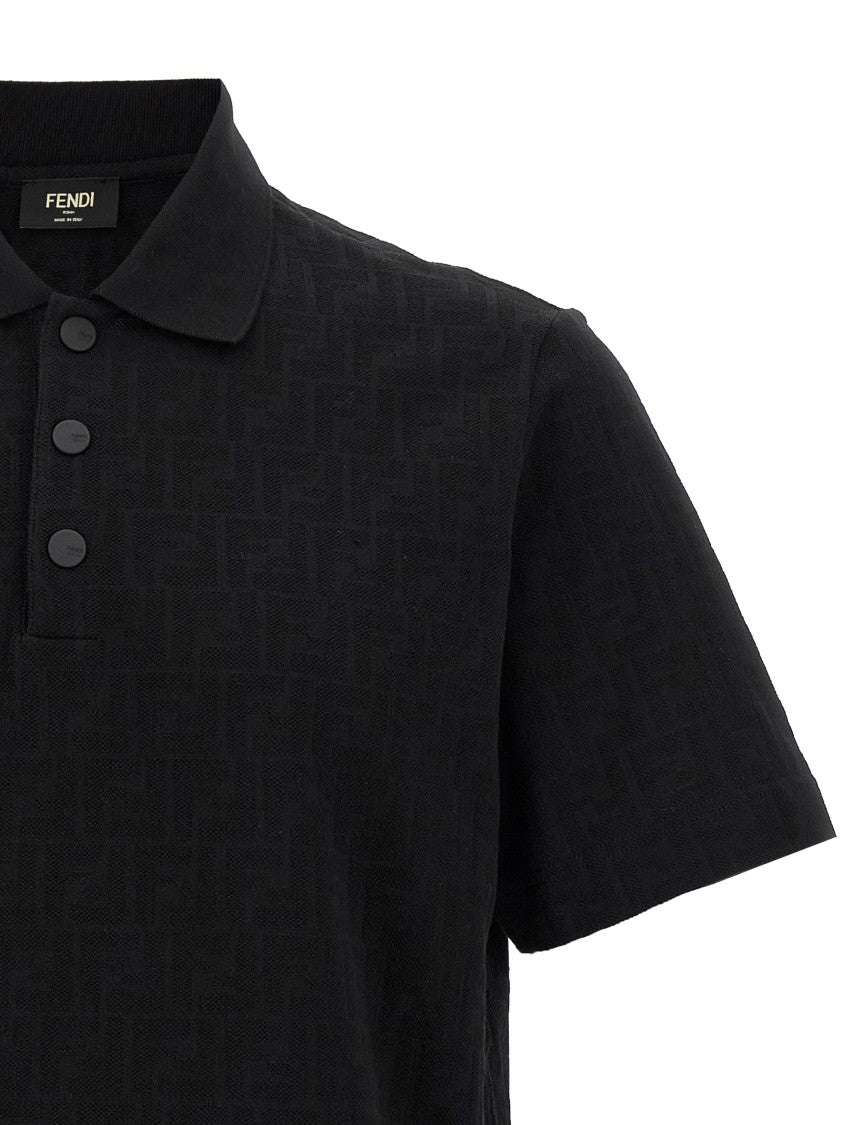 Fendi Ff Jacquard Polo Shirt