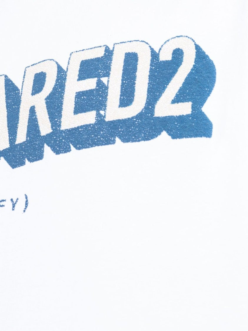 Dsquared2 Relaxed Fit White Cotton T-Shirt