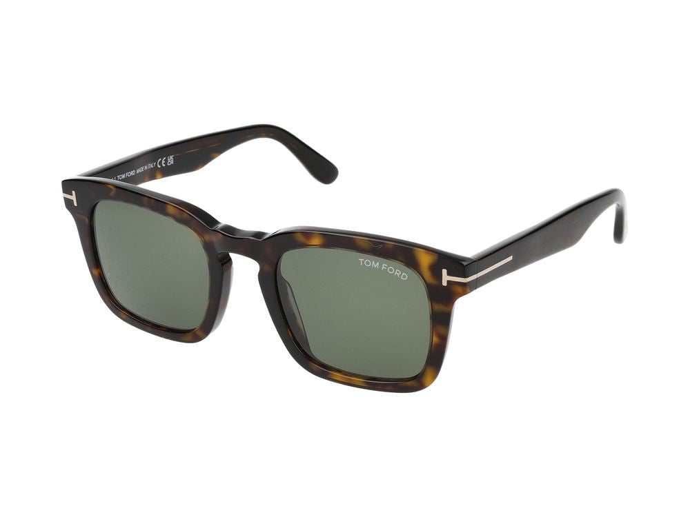 Tom Ford Bold Tortoiseshell Acetate Sunglasses With Metallic Accent