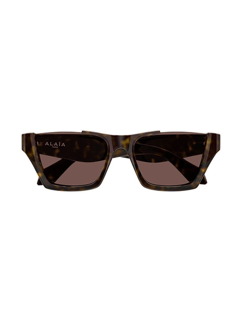 Alaïa Aa0081s Bold Tortoiseshell Rectangular Sunglasses