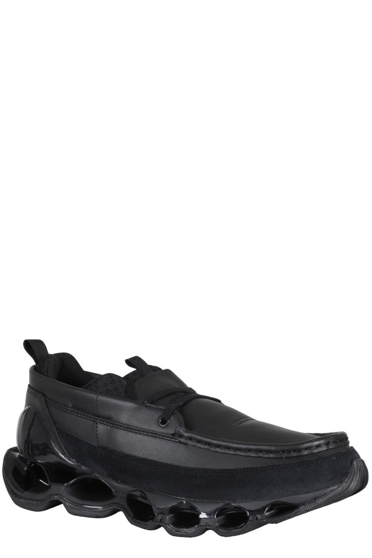 Mizuno Black Wave Prophecy Moc Square Toe Leather Rubber Sneakers