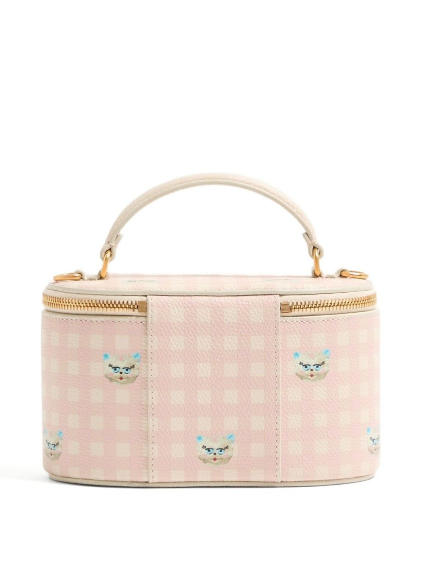 Valentino Garavani Oval-Shape Handbag With Gingham Pattern