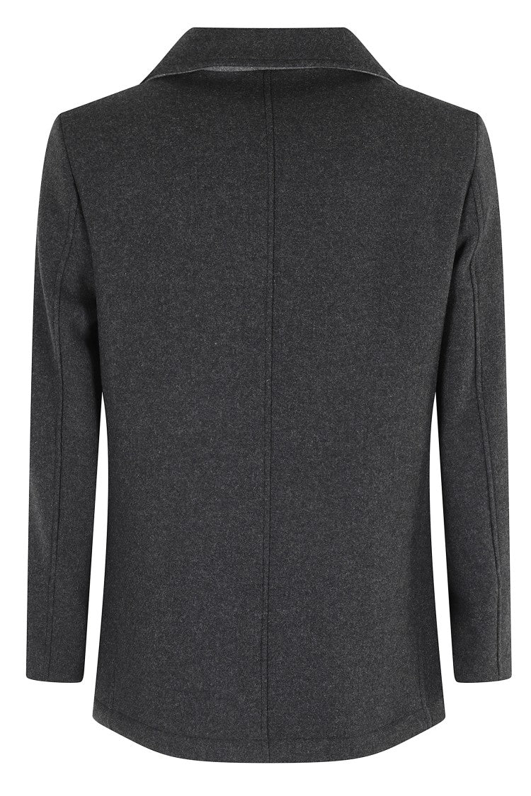 Camplin Double-Breasted Wool Blend Peacoat