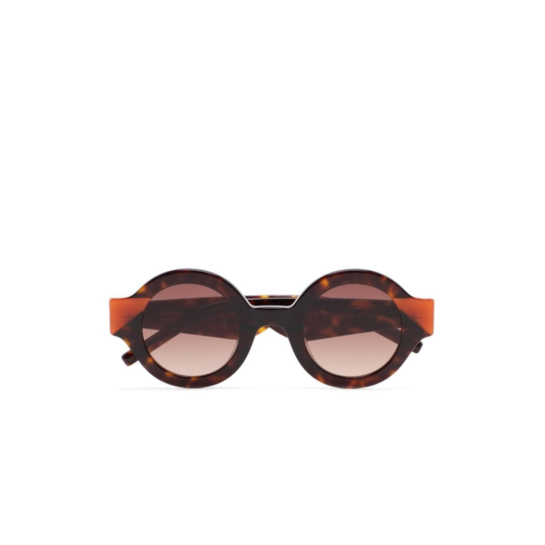 Kaleos Round Frame Tortoiseshell Sunglasses With Gradient Lenses