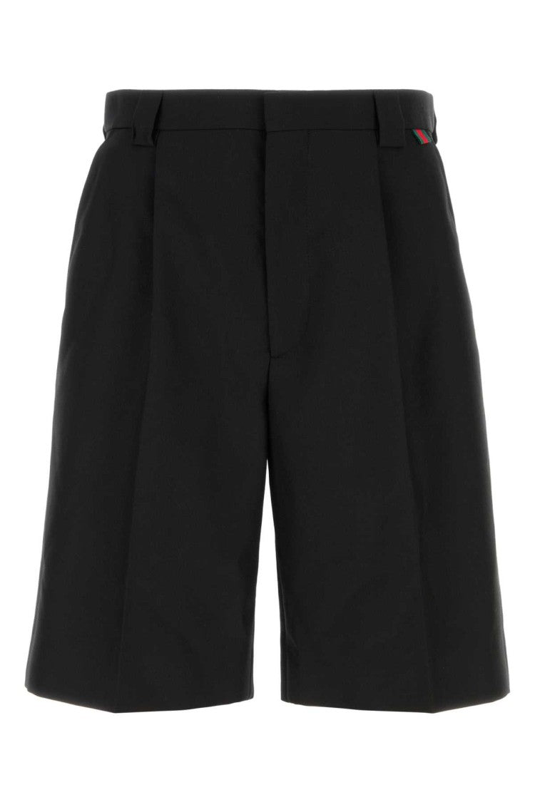 Gucci Black Twill Bermuda Shorts