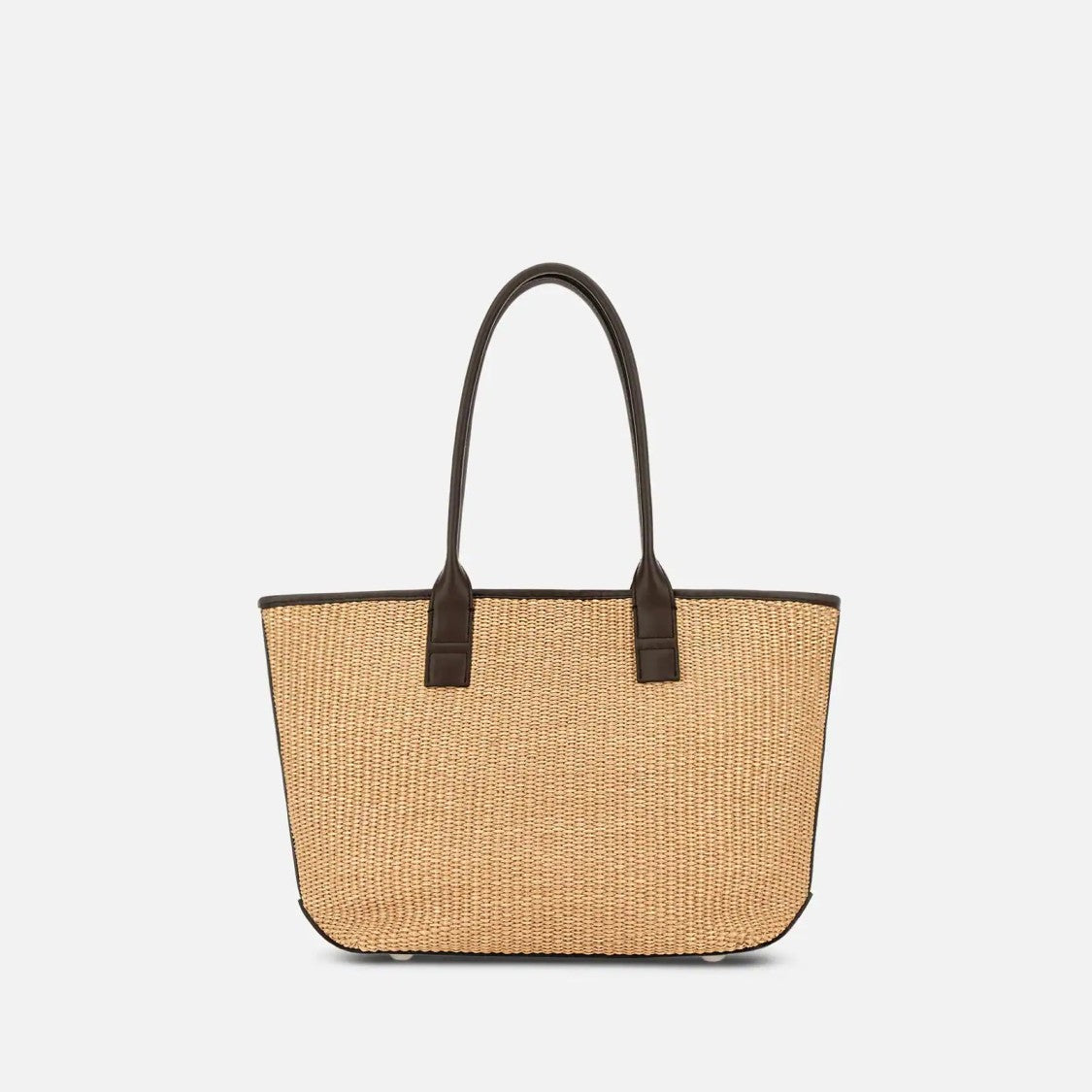Hogan Beige Address Shopping Piccola Raffia Shopping Bag