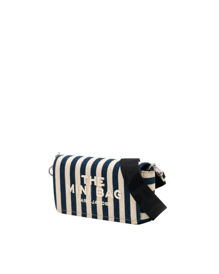 Marc Jacobs Blue Sea Striped Canvas Mini Shoulder Bag