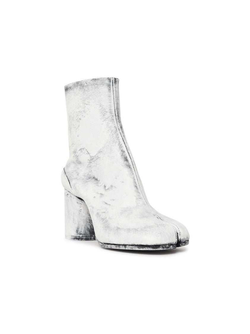 Maison Margiela 'Tabi Bianchetto' Black And White Leather Boots