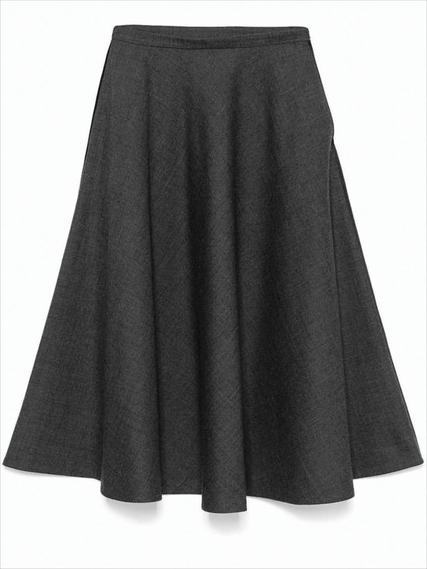 Gucci Flared Midi Skirt With Smooth Waistband