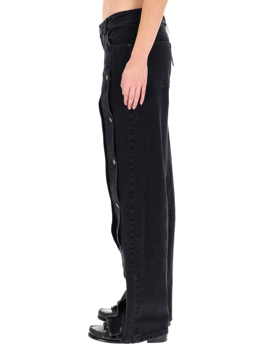Rotate Birger Christensen Wide-Leg Black Jeans