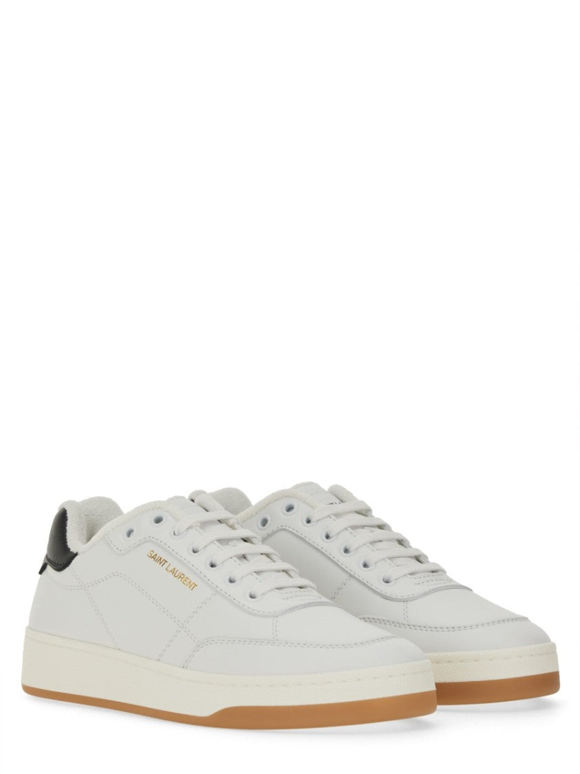 Saint Laurent Minimalist Low-Top Sneakers With Elegant Leather Finish