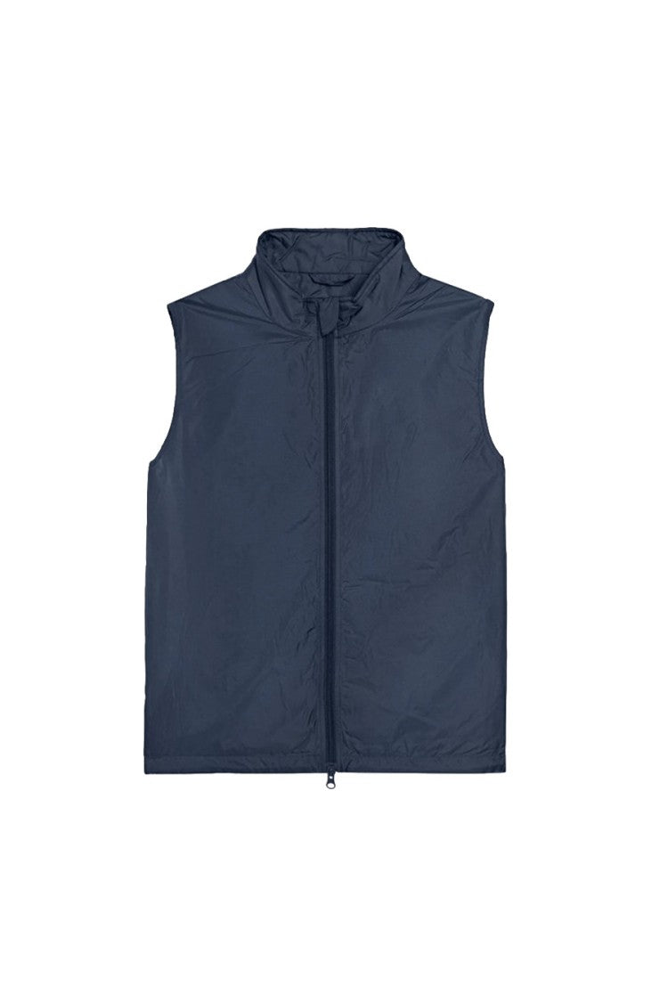 Aspesi Navy Vernes Polyamide Zip-Front Gilet