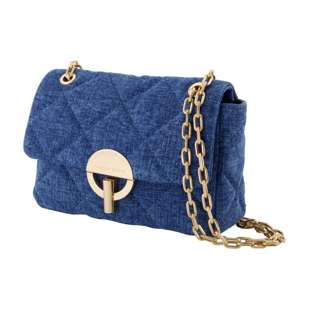 Vanessa Bruno Moon Medium Shoulder Bag - Linen - Blue