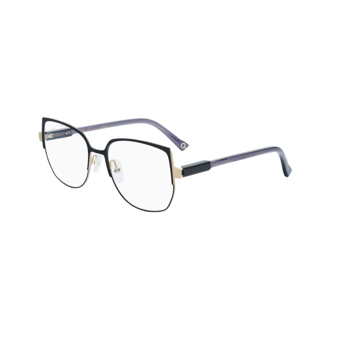 Etnia Barcelona Leonor Sleek Metal Cat-Eye Eyeglasses With Gold Accents