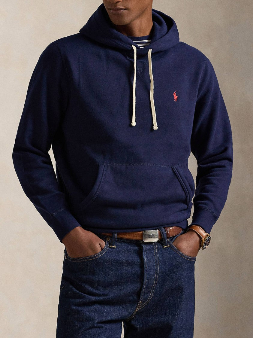 Polo Ralph Lauren Deep Navy Blue Cotton Long Sleeve Hoodie