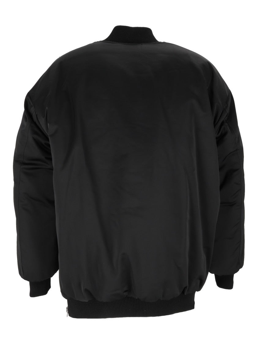 Ermanno Scervino Black Bomber Beaded Bomber Jacket