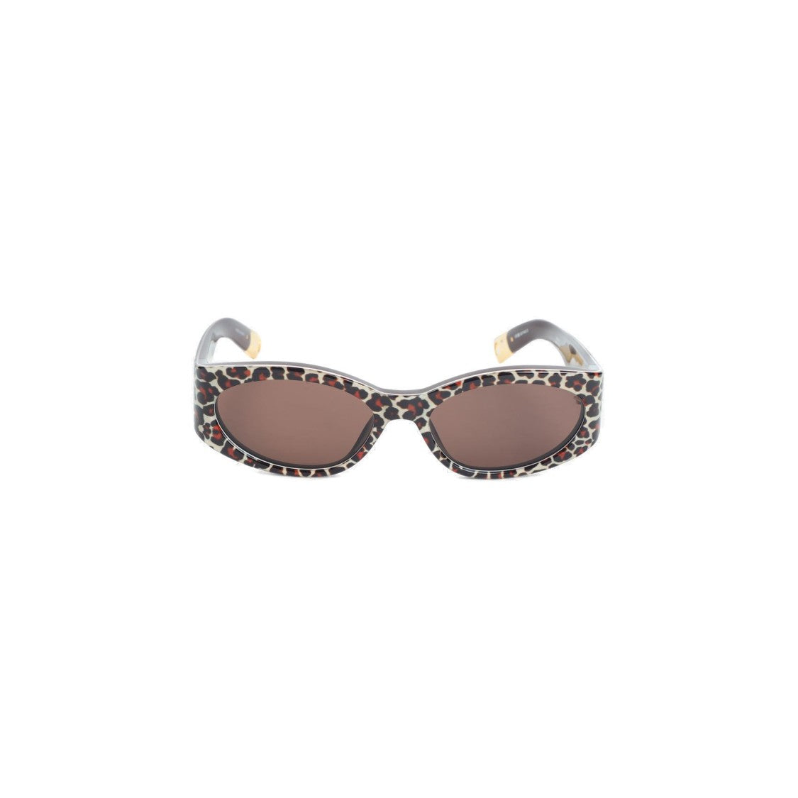 Jacquemus Eyewear Leopard Brown Acetate Ovalo Sunglasses