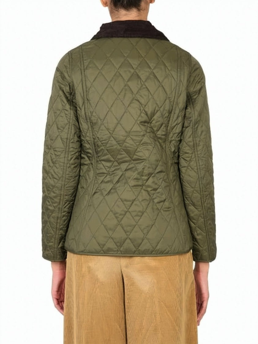 Barbour Diamond-Quilted Jacket With Classic Collar And Textured Insulation