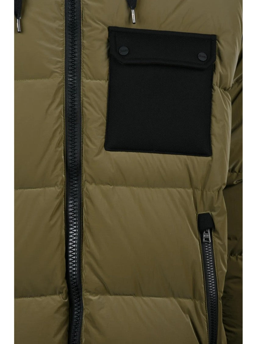 Herno Military Green Quilted Polyamide Down Jacket