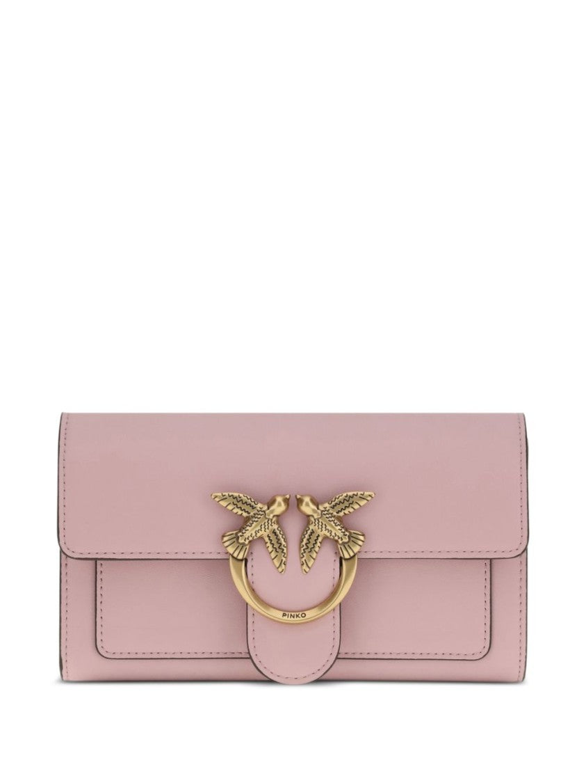 Pinko Rectangular Clutch Bag With Gold-Tone Bird Clasp