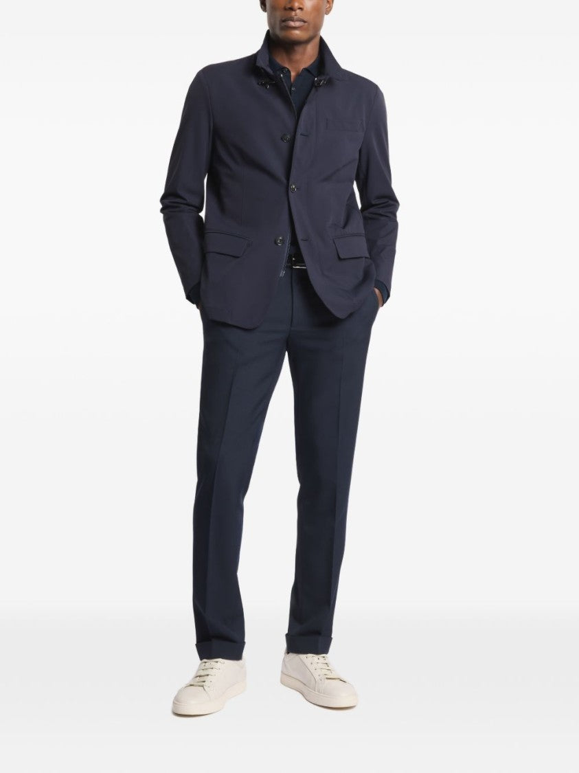 Fay Tailored Stretch Nylon Flap Jacket