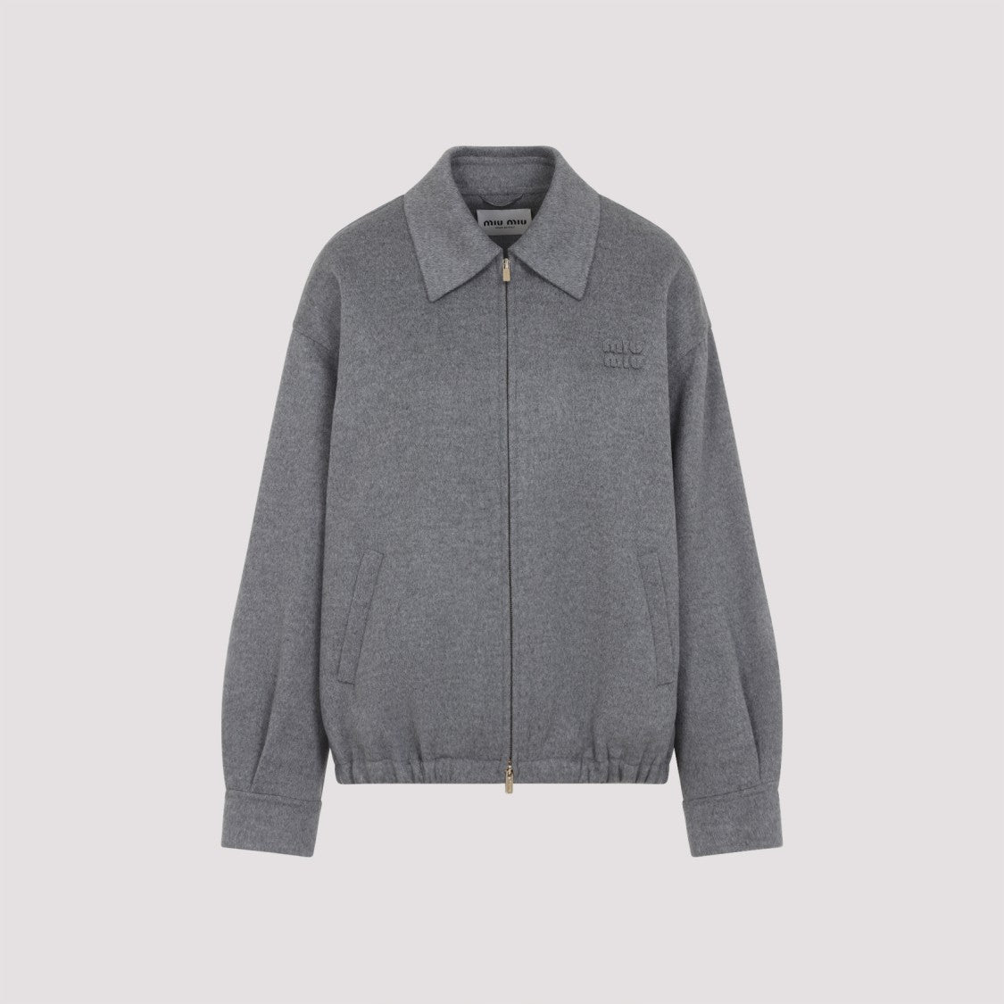 Miu Miu Cashmere Blend Jacket With Classic Collar