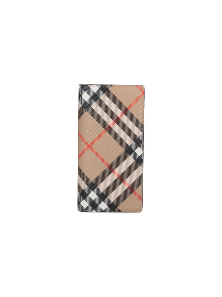 Burberry "Check" Continental Wallet – Beige