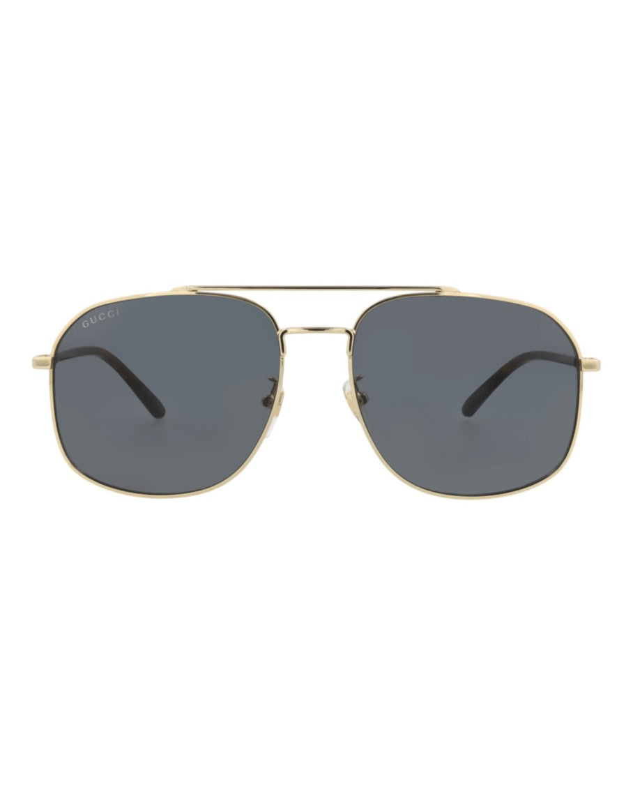 Gucci Aviator-Frame Metal Sunglasses