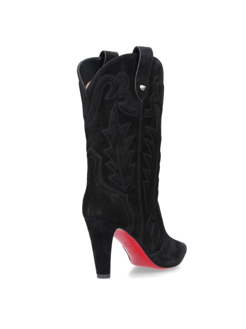 Christian Louboutin "Santiabooty" Ankle Boots – Black