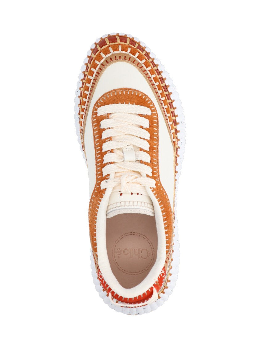 Chloé “Nama” Sneakers – Brown & White