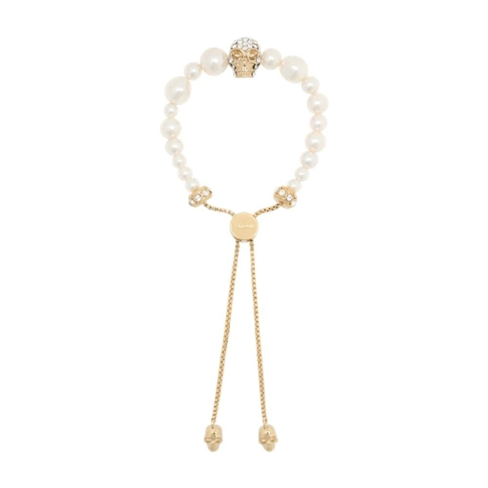 Alexander Mcqueen Skl & Prl Friendship Bracelet - Synthetic - White