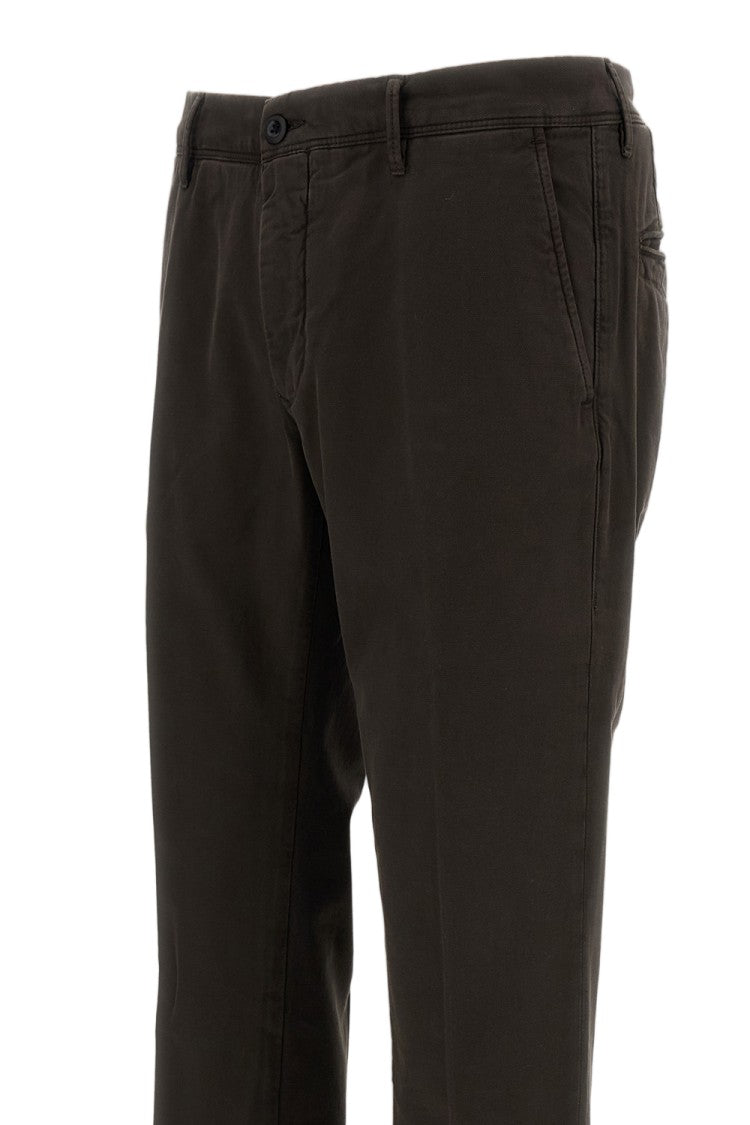Incotex Straight-Leg Cotton Trousers With Turned-Up Hem