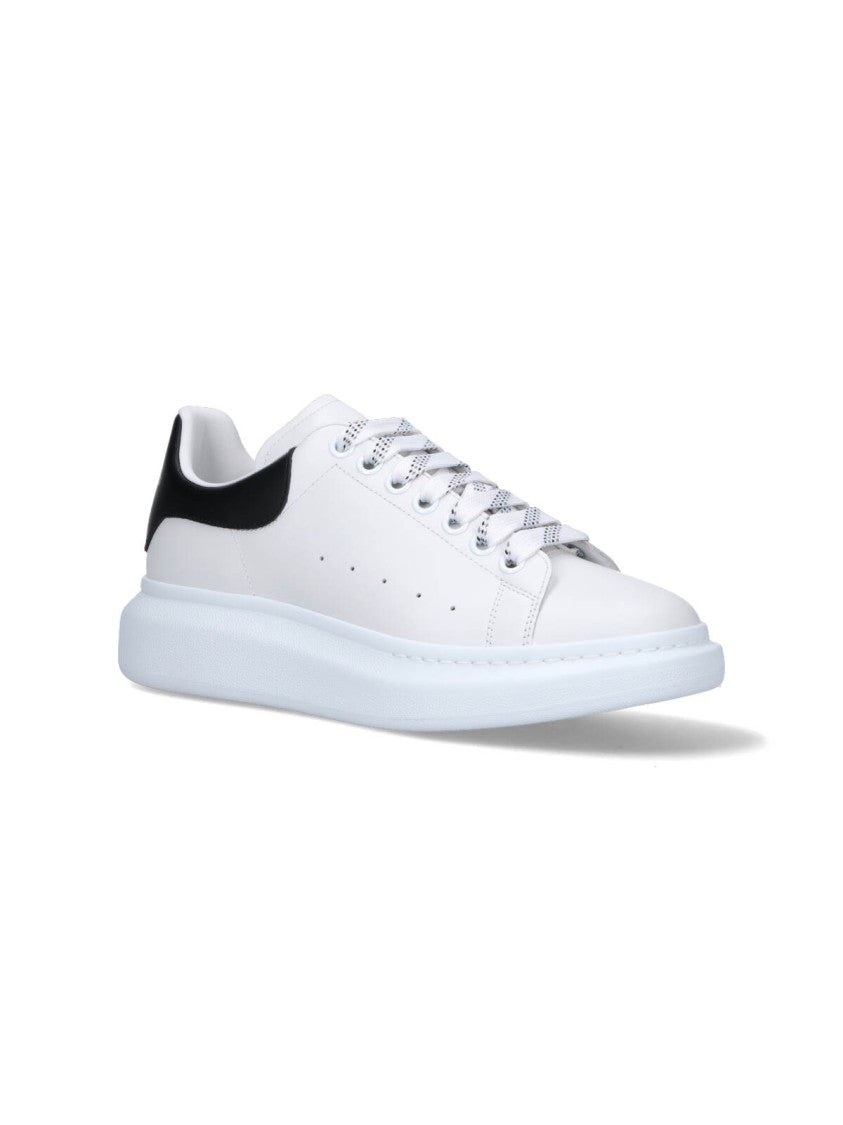 Alexander Mcqueen White Oversize Platform Leather Sneakers