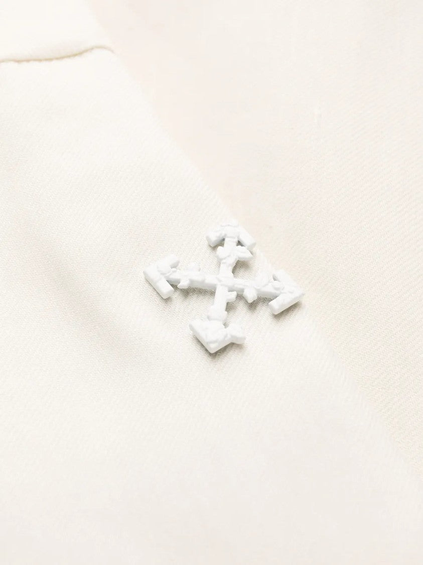 Off-White Flared Curved Cuff Trousers