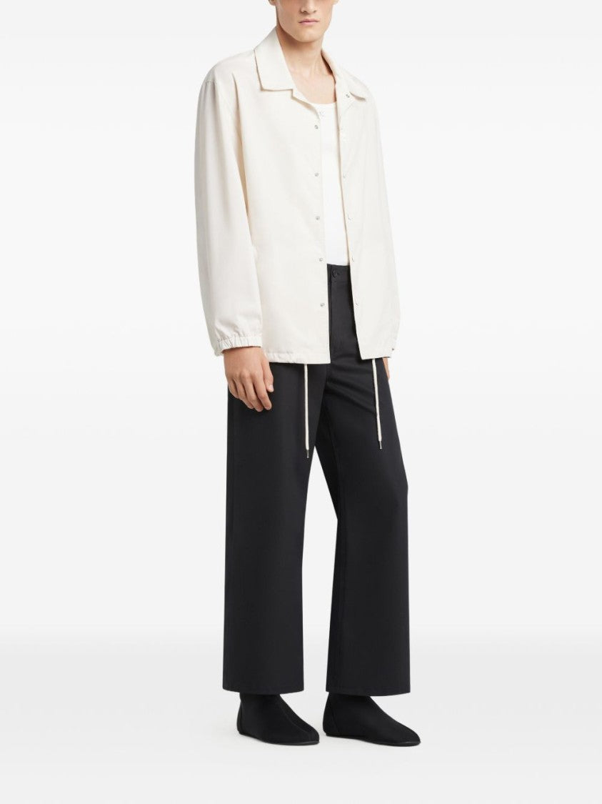 Courrèges Beige Button Drawstring Hem Back Jacket