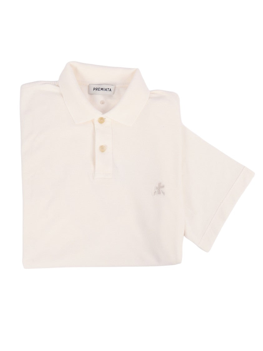 Premiata White Jersey Wulfenita Polo Shirt