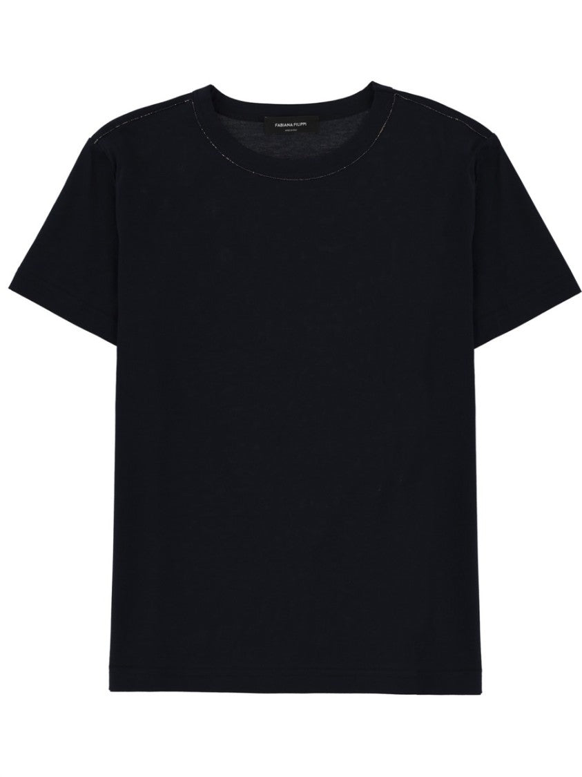 Fabiana Filippi Neutrals Boxy Crewneck Short-Sleeve T-Shirt