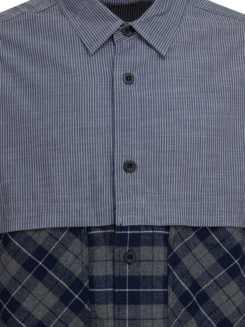 Comme Des Garçons Casual Shirt With Cotton Inserts And Contrasting Patterns