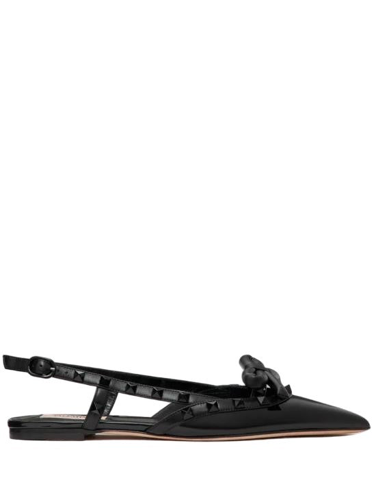 Valentino Pointed-Toe Slingback Pumps With Bow Detail