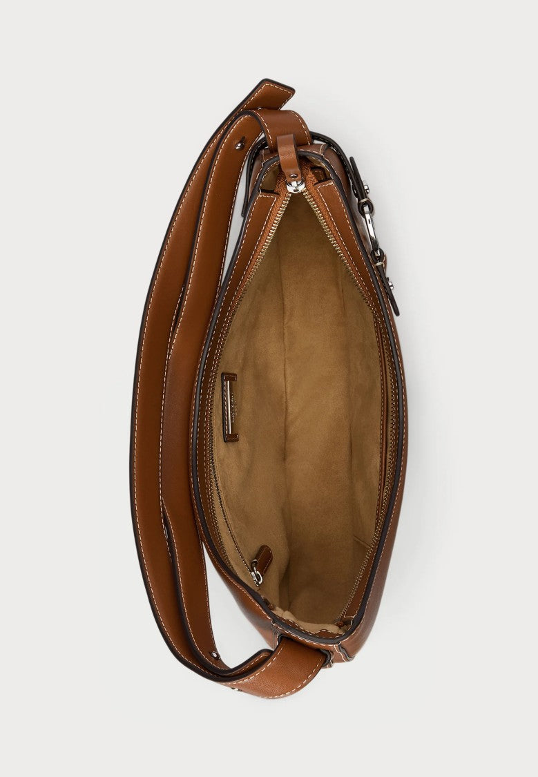 Lauren Ralph Lauren Brown Tasha Large Rattan Shoulder Bag