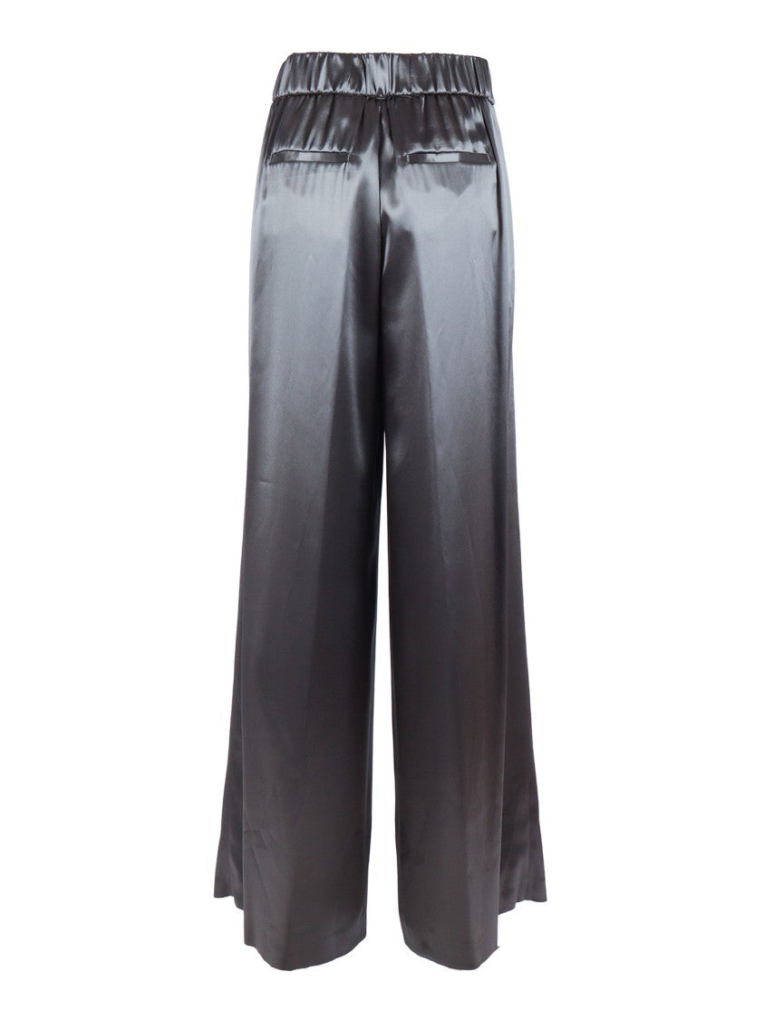 Peserico Wide Leg Elastic Waist Straight-Leg Pants
