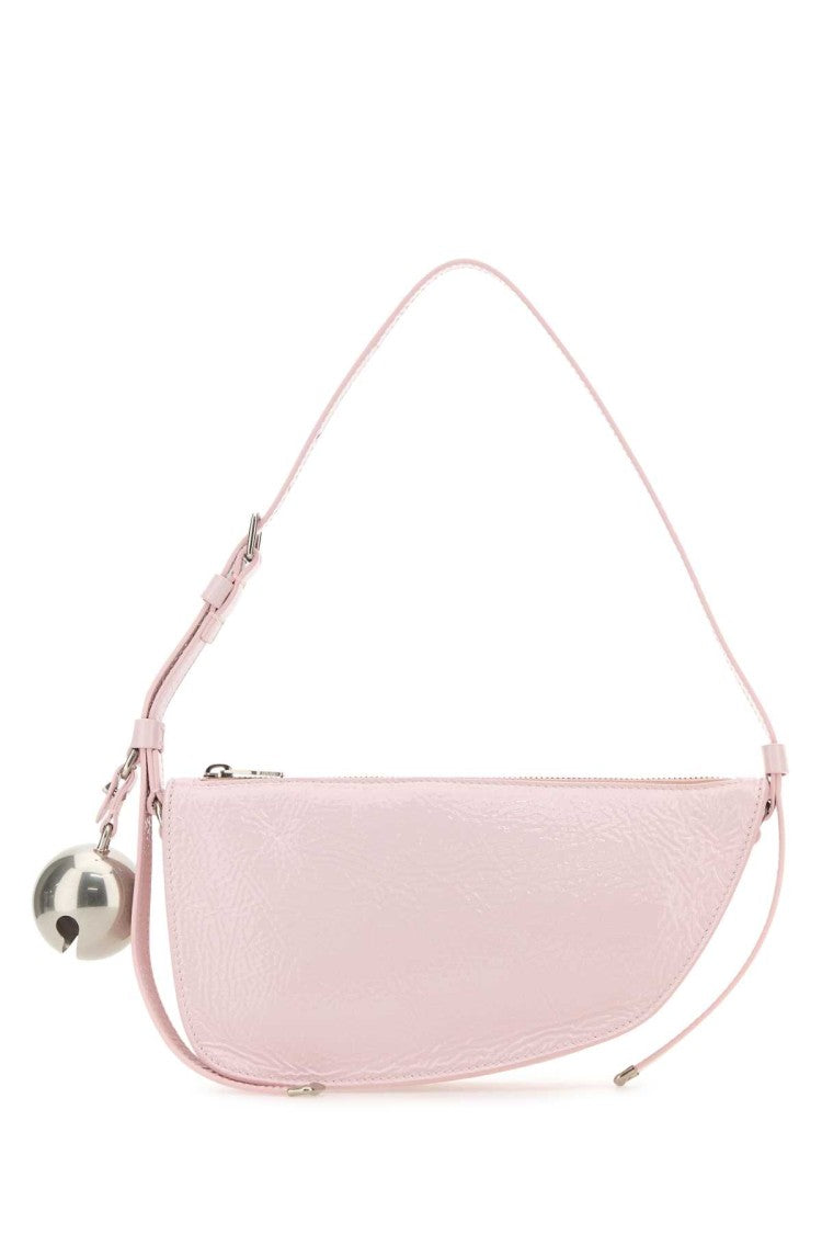 Burberry Pink Leather Knight Small Shoulder Bag