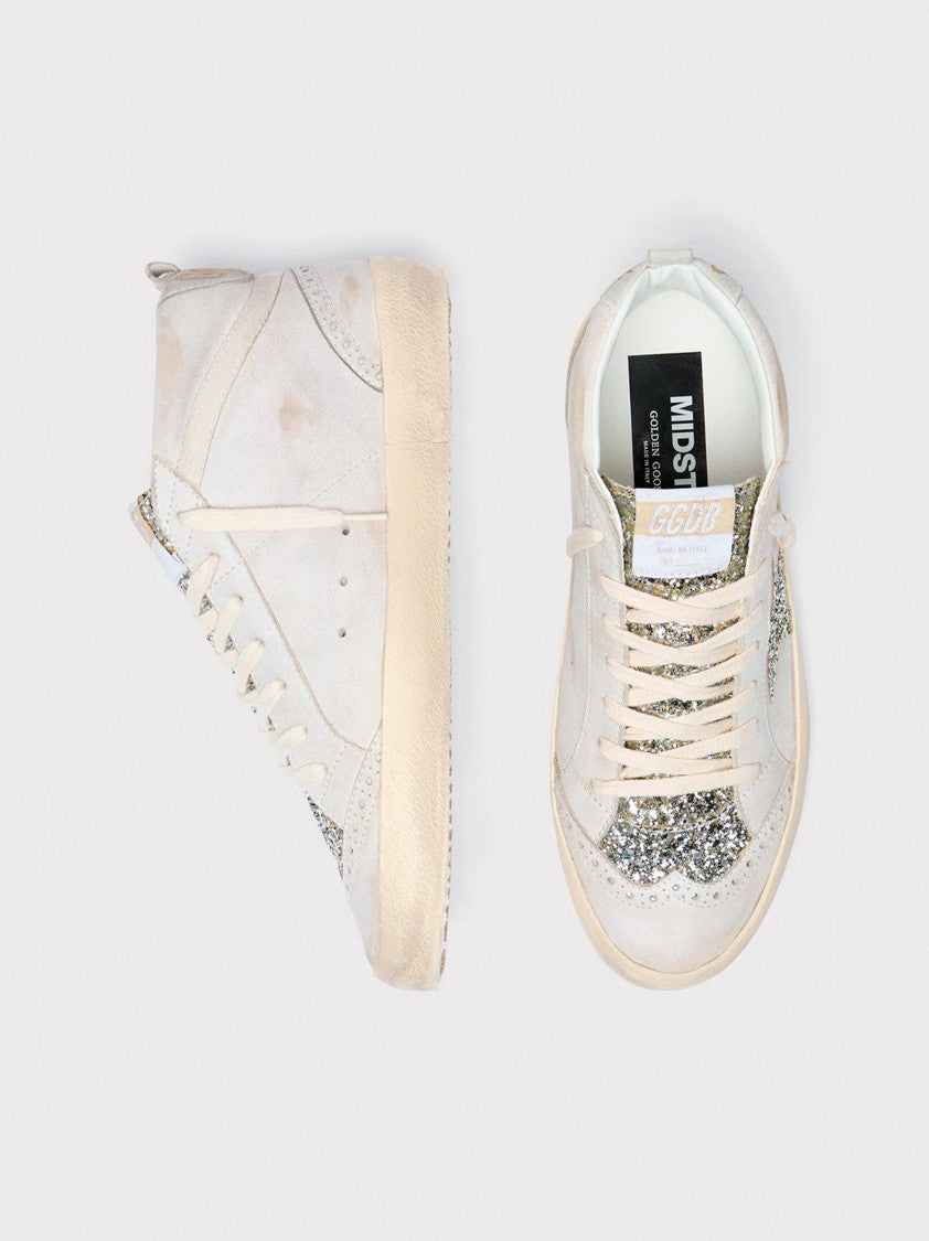 Golden Goose Mid Star White Sneakers