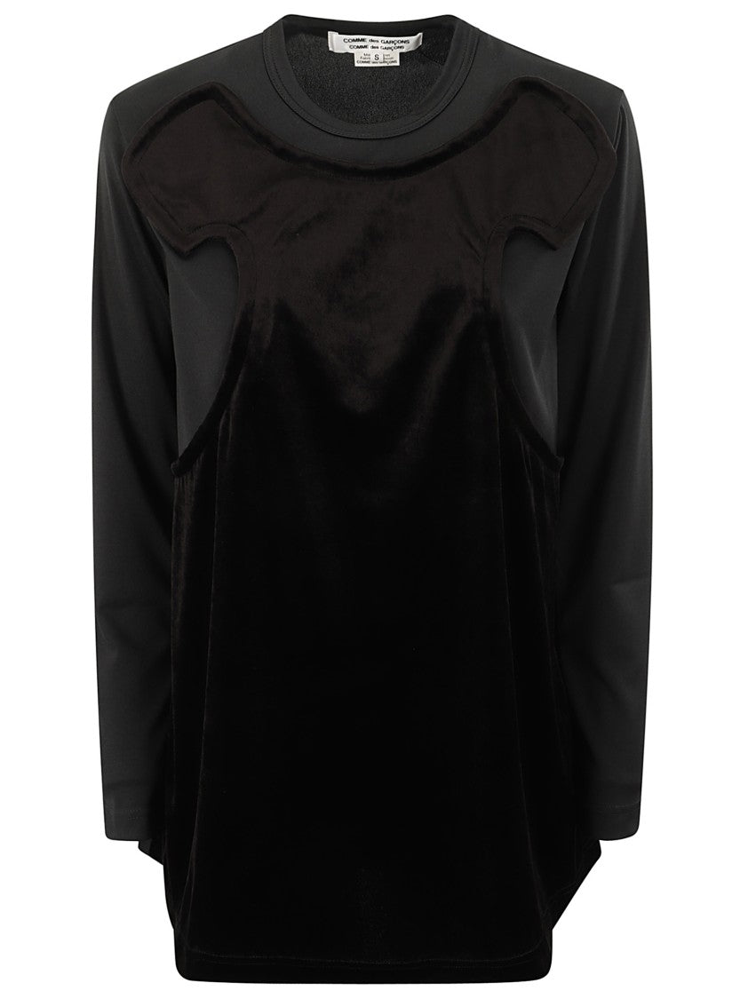 Comme Des Garçons Long Sleeve Top With Chenille Detail
