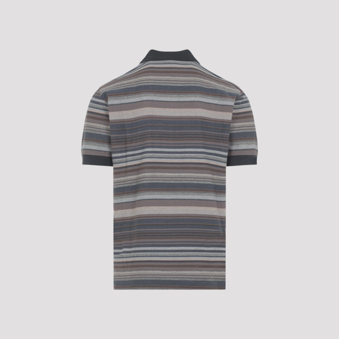Paul Smith Horizontal Stripe Polo Shirt With Dark Contrast Collar