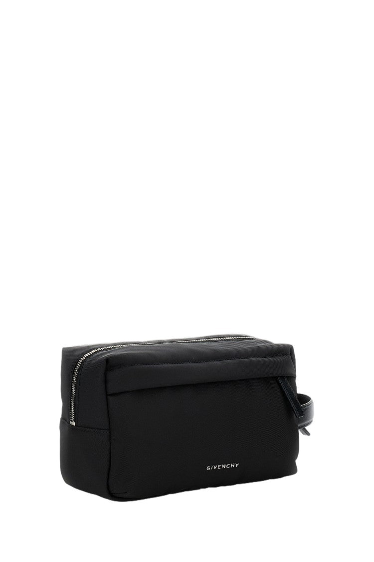 Givenchy Rectangular Technical Fabric Toiletry Pouch With Signature Embossing